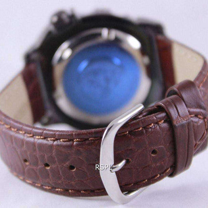 Orologio da uomo automatico Seiko 5 Sports da sub 200M Ratio in pelle marrone SRP311J1-LS3