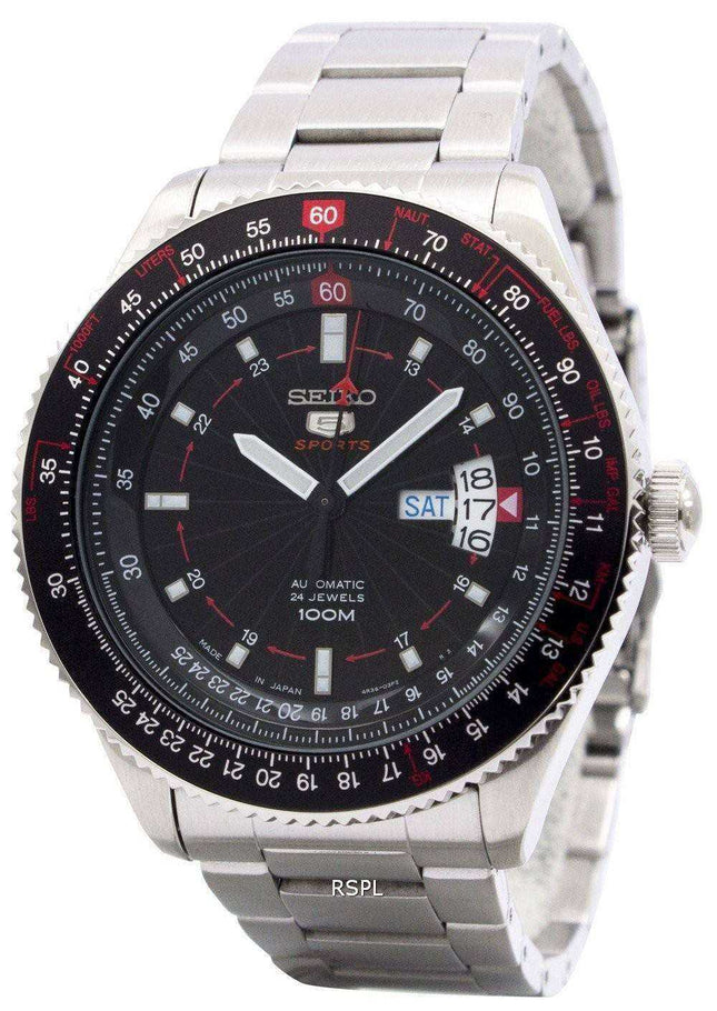 Seiko 5 Sports Automatic 24 Jewels Pilot Japan Made SRP613J1 SRP613J Orologio da uomo