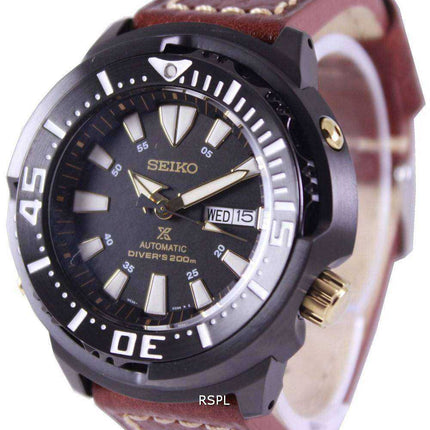 Orologio da uomo con cinturino in pelle marrone 200M Ratio Automatic di Diver Seiko Prospex "SR T641K1-LS1"