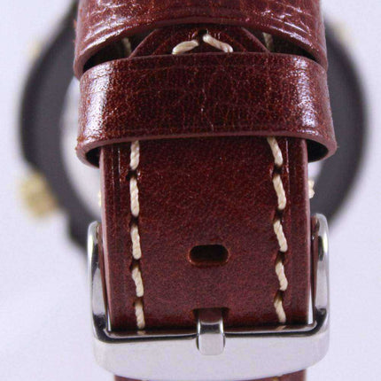 Orologio da uomo con cinturino in pelle marrone 200M Ratio Automatic di Diver Seiko Prospex "SR T641K1-LS1"