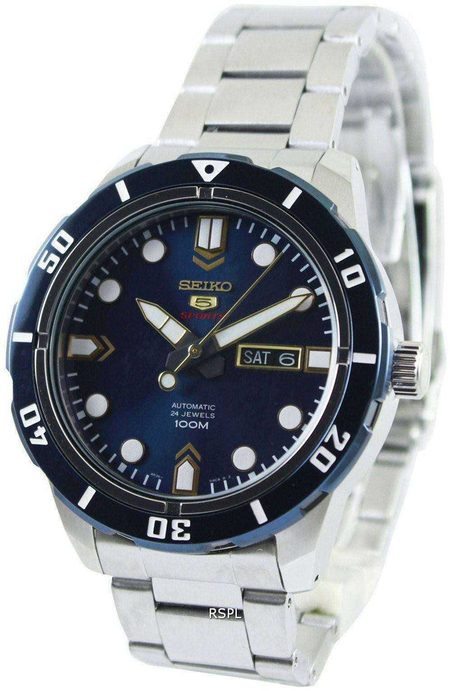 Orologio da uomo Seiko 5 Sports Automatic 24 Jewels 100M SRP677 SRP677K1 SRP677K