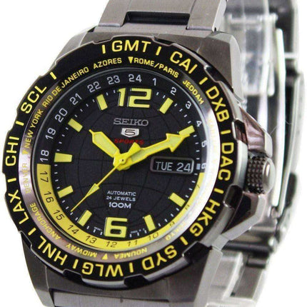 Orologio da uomo Seiko 5 Sports Automatic 24 Jewels World Time SRP689K1 SRP689K