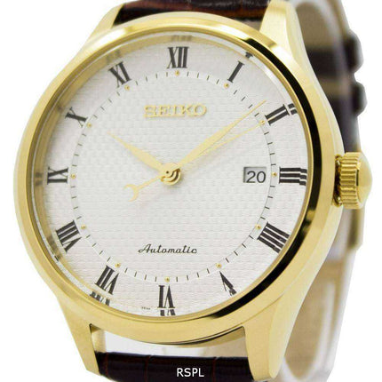 Orologio da uomo automatico Seiko con cinturino in pelle marrone 23 rubini SRP770 SRP770K1 SRP770K