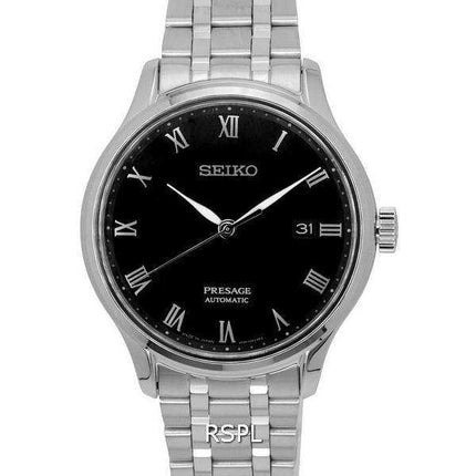 Orologio da uomo Seiko Presage quadrante nero automatico SRPC81 SRPC81J1 SRPC81J