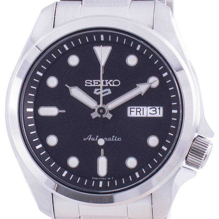Orologio da uomo automatico Seiko 5 con quadrante nero SRPE55 SRPE55K1 SRPE55K 100M