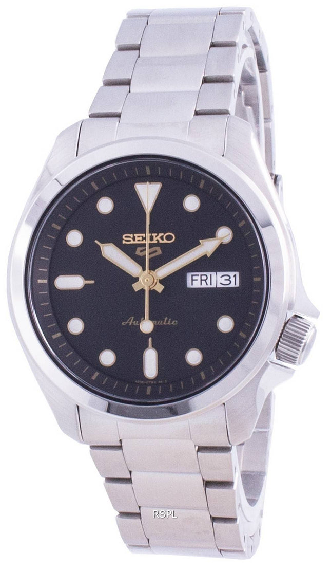 Orologio da uomo Seiko 5 Sports ricondizionato con quadrante nero automatico SRPE57 SRPE57K1 SRPE57K 100M