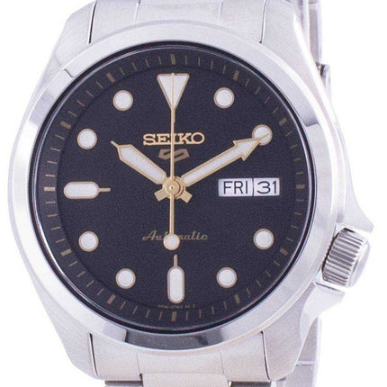 Orologio da uomo Seiko 5 Sports ricondizionato con quadrante nero automatico SRPE57 SRPE57K1 SRPE57K 100M