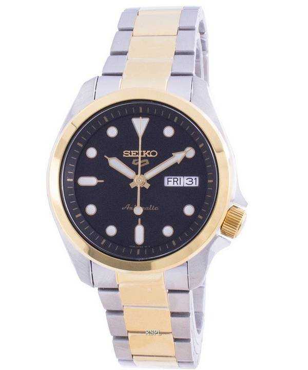 Orologio da uomo automatico Seiko 5 con quadrante nero SRPE60 SRPE60K1 SRPE60K 100M