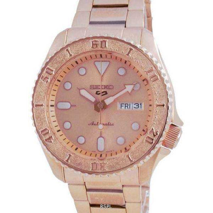 Seiko 5 Sports Rose Gold Tone Automatic SRPE72 SRPE72K1 SRPE72K 100M Orologio da uomo
