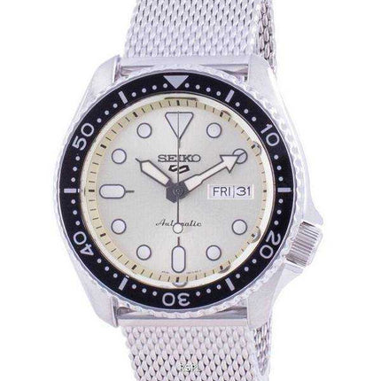 Orologio da uomo automatico Seiko 5 con quadrante sportivo in maglia di acciaio inossidabile SRPE75 SRPE75K1 SRPE75K 100M