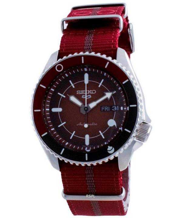 Orologio da uomo automatico Seiko 5 Sports Sarada Uchiha in edizione limitata SRPF67 SRPF67K1 SRPF67K 100M