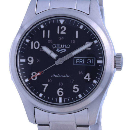 Orologio da uomo Seiko 5 Sports Field quadrante nero automatico SRPG27 SRPG27K1 SRPG27K 100M
