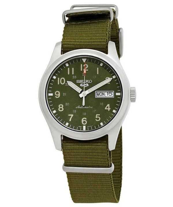 Orologio da uomo Seiko 5 Sports Field quadrante verde automatico SRPG33 SRPG33K1 SRPG33K 100M
