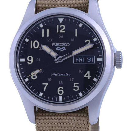 Orologio da uomo Seiko 5 Sports Field quadrante nero automatico SRPG35 SRPG35K1 SRPG35K 100M