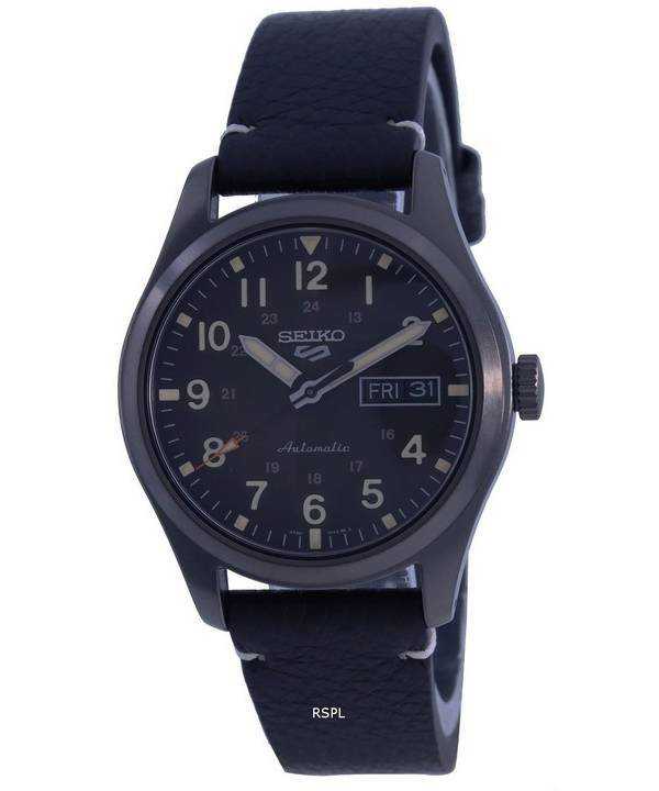Orologio da uomo Seiko 5 Sports Field Collection quadrante marrone cinturino in pelle automatico SRPG41 SRPG41K1 SRPG41K 100M