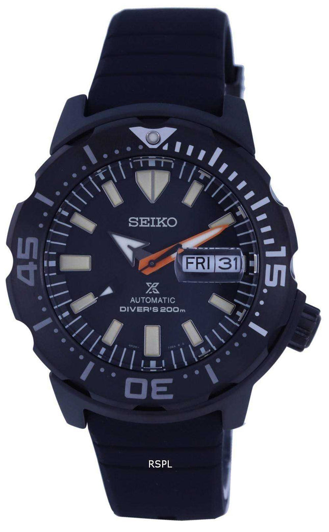 Orologio da uomo Seiko Prospex Monster Black Series Limited Edition Automatic Diver SRPH13 SRPH13K1 SRPH13K 200M da uomo