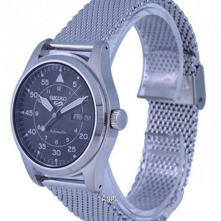 Orologio da uomo Seiko 5 Sports Flieger in acciaio inossidabile con quadrante nero automatico SRPH23K1 100M