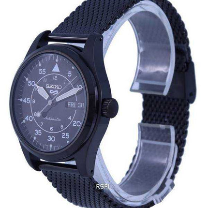 Orologio da uomo Seiko 5 Sports Flieger in acciaio inossidabile con quadrante nero automatico SRPH25K1 100M