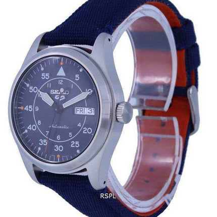 Orologio da uomo Seiko 5 Sports Flieger Nylon quadrante blu automatico SRPH31K1 100M
