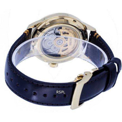 Orologio da uomo Seiko Presage Cocktail in edizione limitata in pelle con quadrante dorato automatico SRPH78 SRPH78J1 SRPH78J