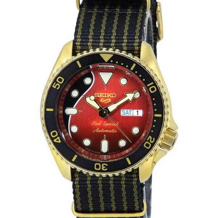 Orologio da uomo Seiko 5 Sports Brian May Red Special Limited Edition con cinturino in nylon automatico SRPH80J1 100M