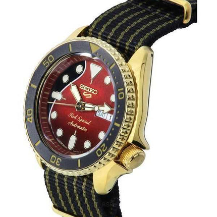 Orologio da uomo Seiko 5 Sports Brian May Red Special Limited Edition con cinturino in nylon automatico SRPH80J1 100M