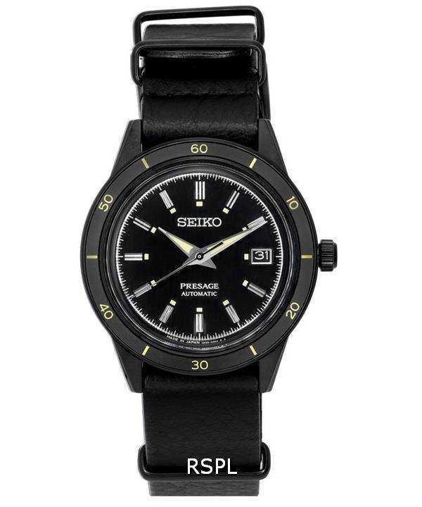 Orologio da uomo Seiko Presage Style60s quadrante nero automatico SRPH95 SRPH95J1 SRPH95J