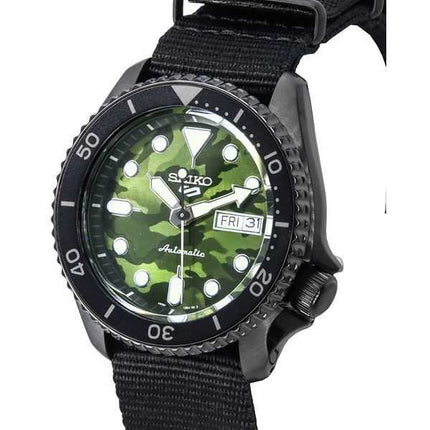 Orologio da uomo Seiko 5 Sports SKX Street Style cinturino in nylon quadrante mimetico automatico SRPJ37K1 100M