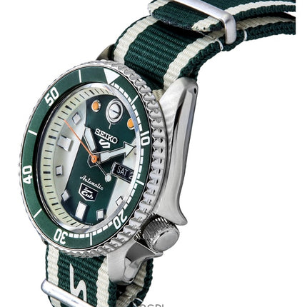 Orologio da uomo Seiko 5 Sports Honda Super Cub Limited Edition quadrante bianco e verde automatico SRPJ49K1 100M