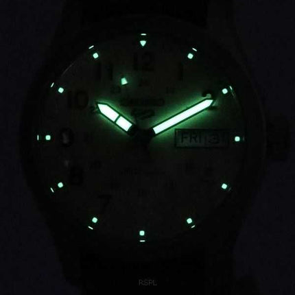 Orologio da uomo Seiko 5 Sports Desert Kit Midfield cinturino in nylon quadrante crema automatico SRPJ83K1 100M