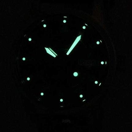 Seiko 5 Sports GMT Kelly Green Flieger Suit Style cinturino in pelle automatico SRPJ89K1 100M orologio da uomo