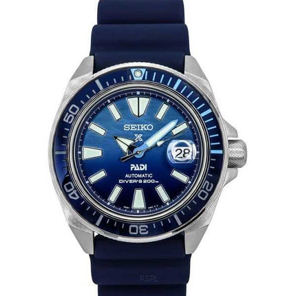 Orologio da uomo Seiko Prospex Samurai PADI Special Edition quadrante blu automatico SRPJ93K1 200M