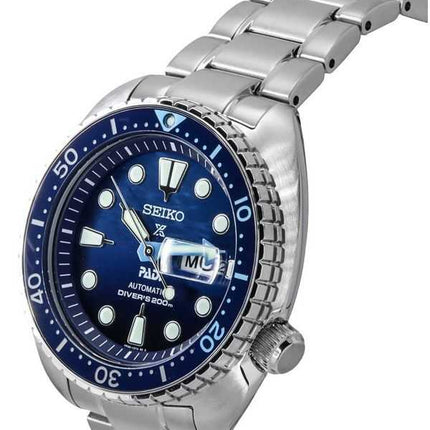 Orologio da uomo Seiko Prospex The Great Blue Turtle PADI Special Edition con quadrante blu automatico subacqueo SRPK01K1 200M