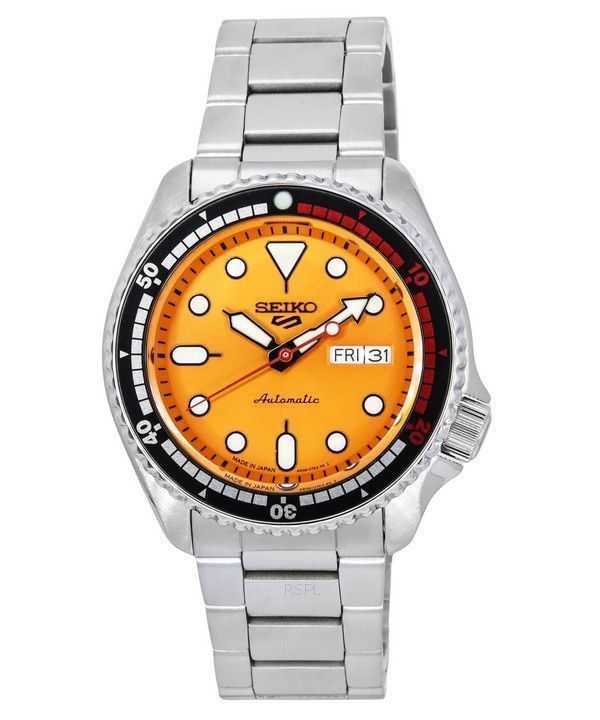 Orologio da uomo Seiko 5 Sports SKX 55th Anniversary edizione limitata quadrante arancione 24 gioielli automatico SRPK07J1 100M