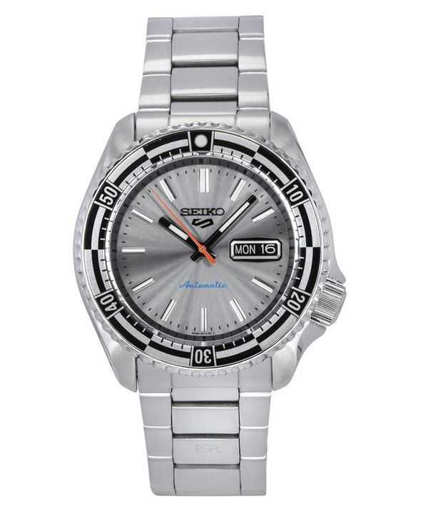 Orologio da uomo Seiko 5 Sports SKX Style Special Edition in acciaio inossidabile con quadrante argentato automatico SRPK09K1 10
