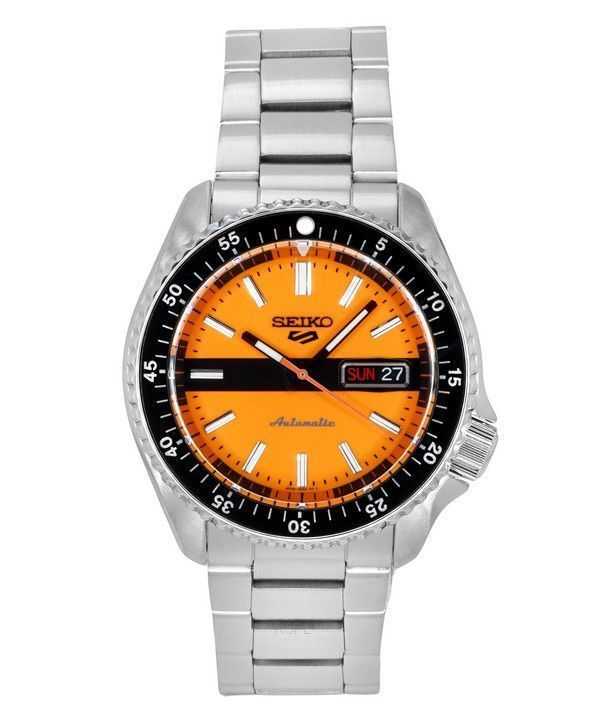 Seiko 5 Sports SKX Style The New Double Hurricane Special Edition quadrante arancione automatico SRPK11K1 100M orologio da uomo