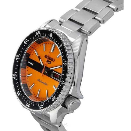 Seiko 5 Sports SKX Style The New Double Hurricane Special Edition quadrante arancione automatico SRPK11K1 100M orologio da uomo