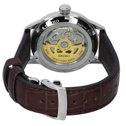 Orologio da uomo Seiko Presage Cocktail Time cinturino in pelle di vitello quadrante blu automatico SRPK15J1