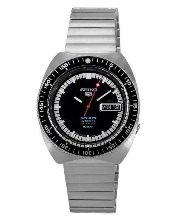 Seiko 5 Sports SKX 55th Anniversary Edizione limitata in acciaio inossidabile quadrante nero 24 gioielli Orologio automatico da