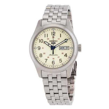 Seiko 5 Sports Laurel 110th Anniversary Edizione limitata Quadrante beige Orologio automatico da uomo SRPK41K1 100M con cinturin