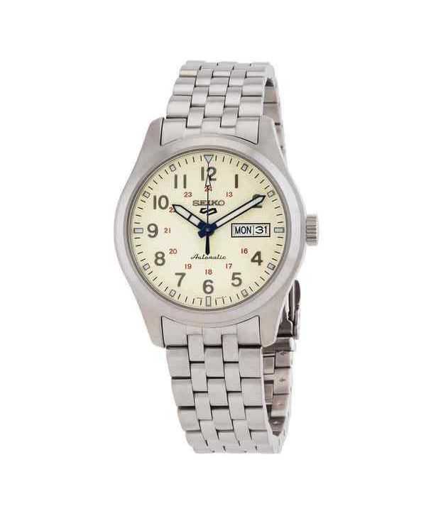 Seiko 5 Sports Laurel 110th Anniversary Edizione limitata Quadrante beige Orologio automatico da uomo SRPK41K1 100M con cinturin