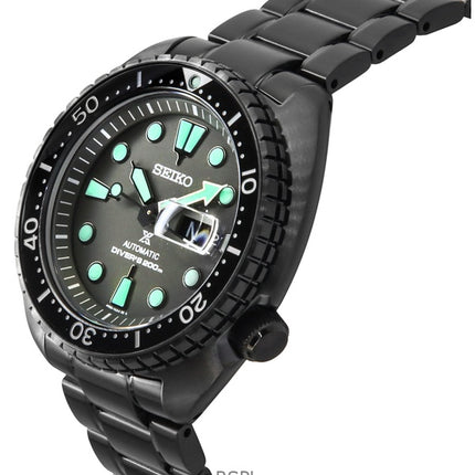 Orologio da uomo Seiko Prospex Black Series Night Vision Turtle quadrante nero automatico subacqueo SRPK43K1 200M