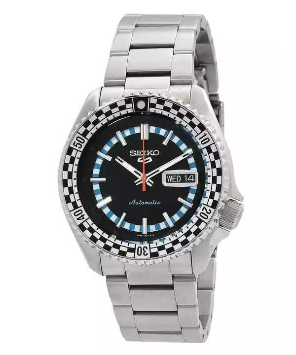 Orologio da uomo Seiko 5 Sports SKX Series Checker Flag Special Edition quadrante bianco e nero automatico SRPK67K1 100M