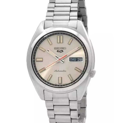 Orologio da uomo Seiko 5 Sports SNXS Series in acciaio inossidabile con quadrante beige automatico SRPK91K1 100M