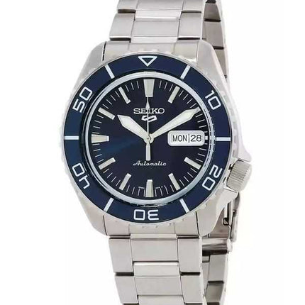 Orologio da uomo Seiko 5 Sports SKX Series in acciaio inossidabile con quadrante blu Sunray automatico SRPK97K1 100M