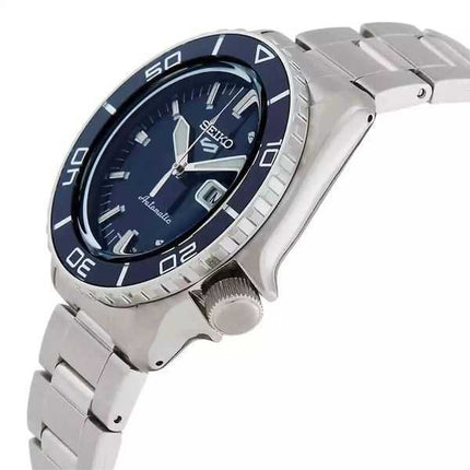 Orologio da uomo Seiko 5 Sports SKX Series in acciaio inossidabile con quadrante blu Sunray automatico SRPK97K1 100M