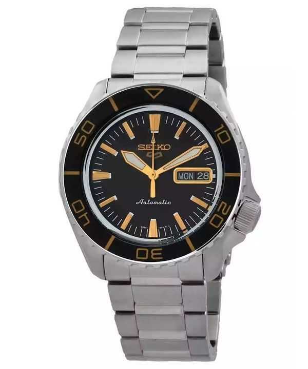 Orologio da uomo Seiko 5 Sports SKX Series in acciaio inossidabile con quadrante Sunray nero automatico SRPK99K1 100M