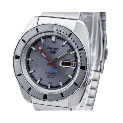 Seiko 5 Sports 1968 Recreation Limited Edition quadrante grigio argento automatico SRPL03K1 100M orologio da uomo con cinturino