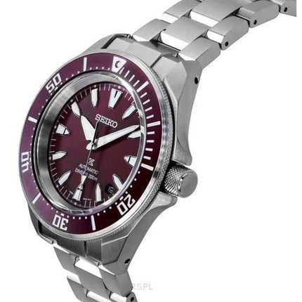 Orologio da uomo Seiko Prospex Sea Samurai Shog-urai in acciaio inossidabile con quadrante rosso automatico subacqueo SRPL11K1 2