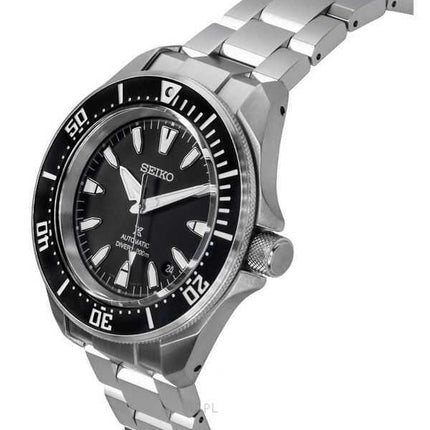 Orologio da uomo Seiko Prospex Sea Samurai Shog-urai in acciaio inossidabile con quadrante nero automatico subacqueo SRPL13K1 20